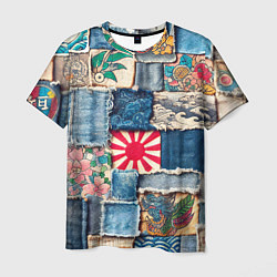 Мужская футболка Японское художество пэчворк