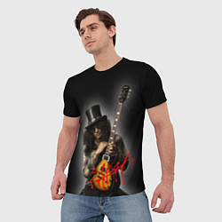 Футболка мужская Slash музыкант группы Guns N Roses, цвет: 3D-принт — фото 2