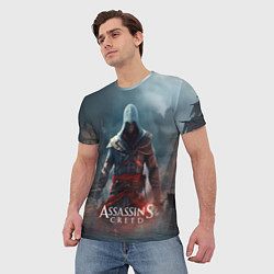 Футболка мужская Assassins creed ночной город, цвет: 3D-принт — фото 2