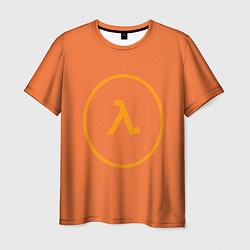 Футболка мужская Half-Life оранжевый, цвет: 3D-принт