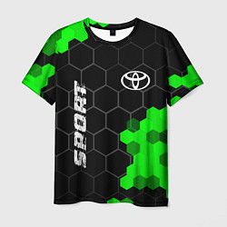 Футболка мужская Toyota green sport hexagon, цвет: 3D-принт