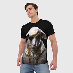 Футболка мужская Богатый баран в цепях, цвет: 3D-принт — фото 2
