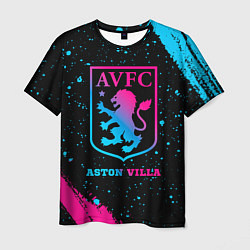 Мужская футболка Aston Villa - neon gradient