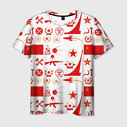 Мужская футболка СССР знак качества красный