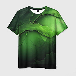 Мужская футболка Зеленая яркая абстрактная текстура