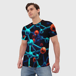 Футболка мужская Молекулы под микроскопом, цвет: 3D-принт — фото 2