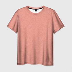Мужская футболка Однотонный персиковый текстура