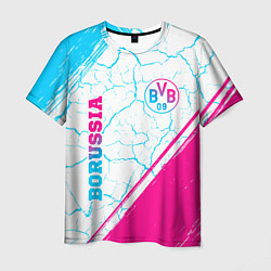 Мужская футболка Borussia neon gradient style вертикально