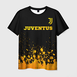 Футболка мужская Juventus - gold gradient посередине, цвет: 3D-принт