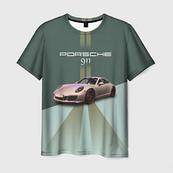 Футболка мужская Спортивный автомобиль Порше 911, цвет: 3D-принт