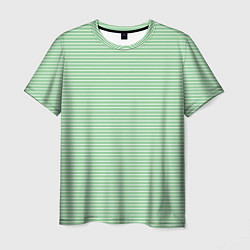 Мужская футболка Светло-зелёный в полоску