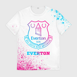 Мужская футболка Everton neon gradient style