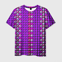 Мужская футболка Фиолетовые плитки
