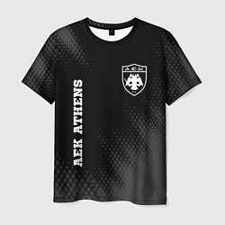 Мужская футболка AEK Athens sport на темном фоне вертикально