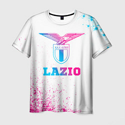 Мужская футболка Lazio neon gradient style