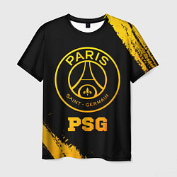 Мужская футболка PSG - gold gradient