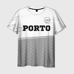 Мужская футболка Porto sport на светлом фоне посередине