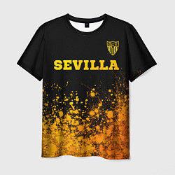 Мужская футболка Sevilla - gold gradient посередине