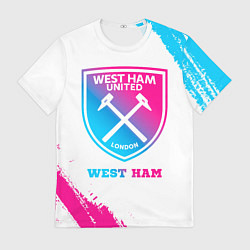 Мужская футболка West Ham neon gradient style