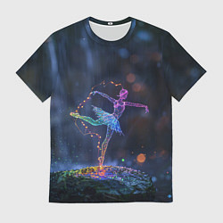 Мужская футболка Световые точки в форме балерины