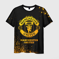 Мужская футболка Manchester United - gold gradient