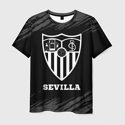 Мужская футболка Sevilla sport на темном фоне