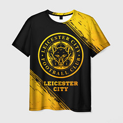 Мужская футболка Leicester City - gold gradient