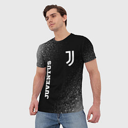 Футболка мужская Juventus sport на темном фоне вертикально, цвет: 3D-принт — фото 2