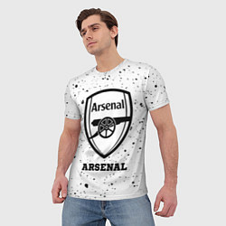 Футболка мужская Arsenal sport на светлом фоне, цвет: 3D-принт — фото 2