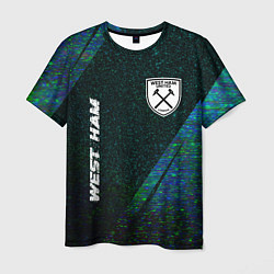 Мужская футболка West Ham glitch blue