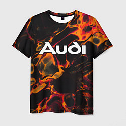 Футболка мужская Audi red lava, цвет: 3D-принт