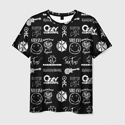 Мужская футболка Rock band pattern