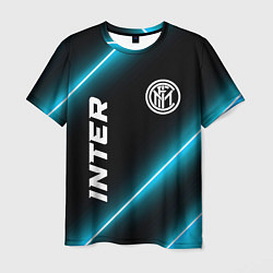 Футболка мужская Inter неоновые лампы, цвет: 3D-принт