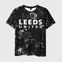 Футболка мужская Leeds United black ice, цвет: 3D-принт