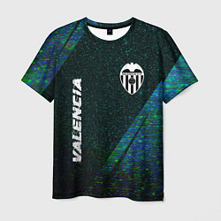 Мужская футболка Valencia glitch blue
