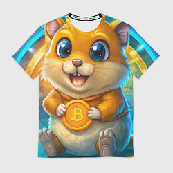 Футболка мужская Хомячок с криптой, цвет: 3D-принт