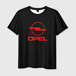 Мужская футболка Opel red logo auto