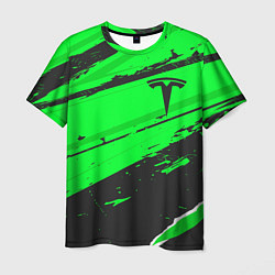 Мужская футболка Tesla sport green