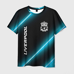 Футболка мужская Liverpool неоновые лампы, цвет: 3D-принт