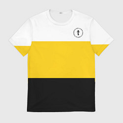 Мужская футболка За веру царя Николай II крест черный