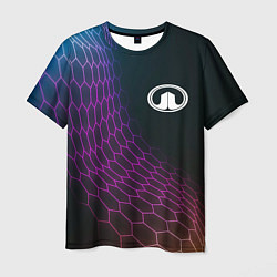 Мужская футболка Great Wall neon hexagon