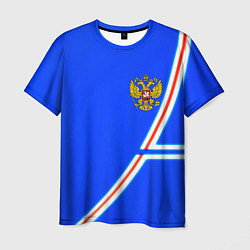 Мужская футболка Россия спорт текстура