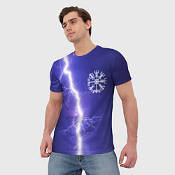 Футболка мужская Компас вегвизир сквозь стихии, цвет: 3D-принт — фото 2