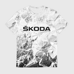Мужская футболка Skoda white graphite