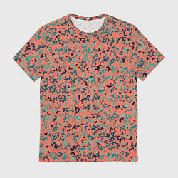 Мужская футболка Розово-бирюзовый абстрактный