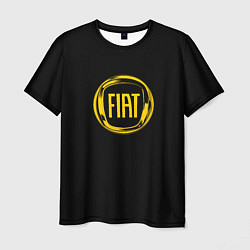 Мужская футболка FIAT logo yelow