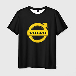 Мужская футболка Volvo yellow logo