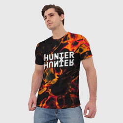 Футболка мужская Hunter x Hunter red lava, цвет: 3D-принт — фото 2