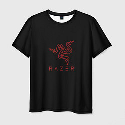 Футболка мужская Razer red logo, цвет: 3D-принт