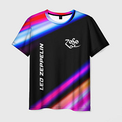 Мужская футболка Led Zeppelin neon rock lights